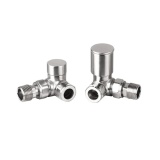Cutout image of Redroom by Barwick Brushed Nickel Corner Round Manual Radiator Valves